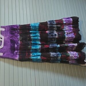 Vintage Purple and Blue Maxi Skirt